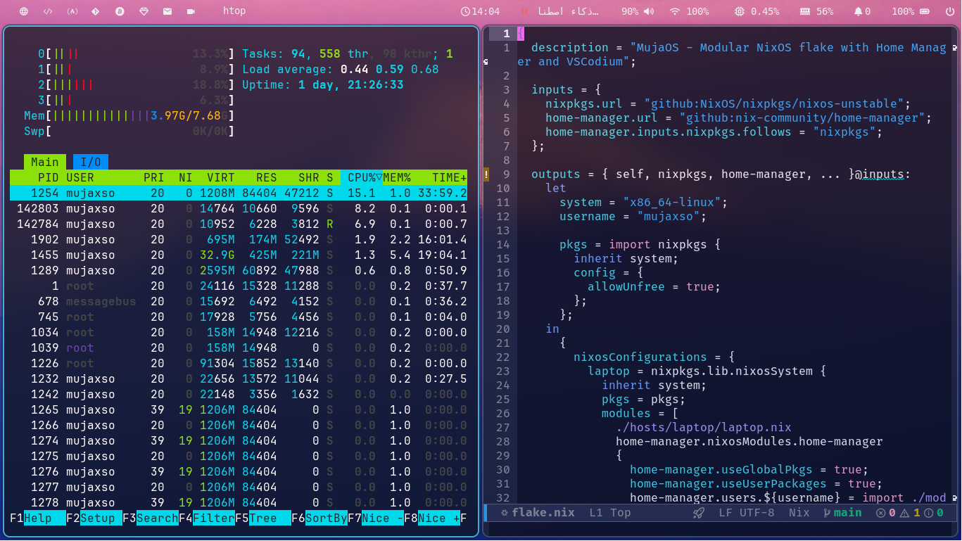 MujaOS - Modular NixOS Configuration
